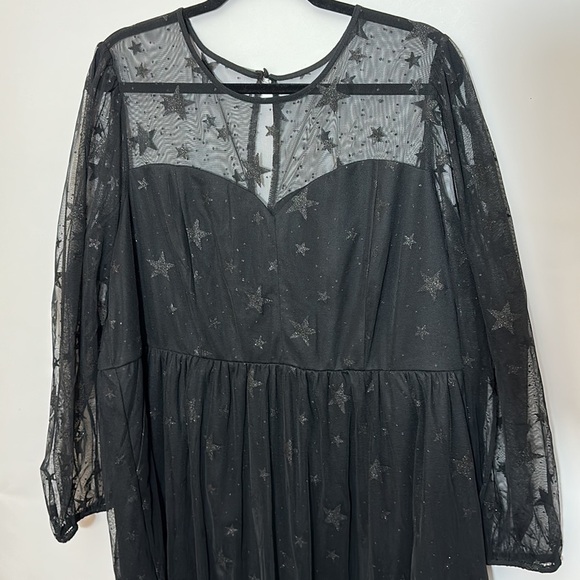 Torrid 4 AT THE KNEE STAR MESH SKATER DRESS - Picture 7 of 12